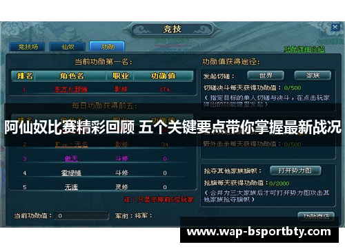 阿仙奴比赛精彩回顾 五个关键要点带你掌握最新战况